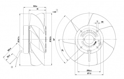 Вентилятор осевой ebmpapst A2S130AB0311