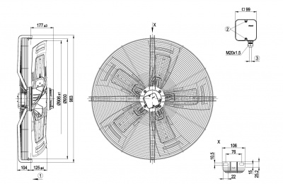 Вентилятор осевой ebmpapst S8D910CD0301 Вентилятор осевой ebmpapst S8D910CD0301