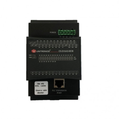 EX-D16A3-RO8 Смешанный модуль 16DI, 3AI, 8RO (встроенный адаптер) Unitronics