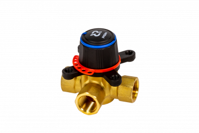 Клапан регулирующий поворотный трехходовой Ридан HRB-3R, DN15, Kvs 1