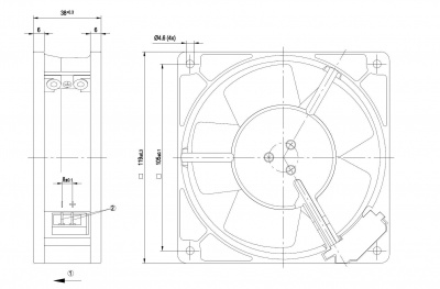 Вентилятор осевой ebmpapst W2G107AD0302 Вентилятор осевой ebmpapst W2G107AD0302